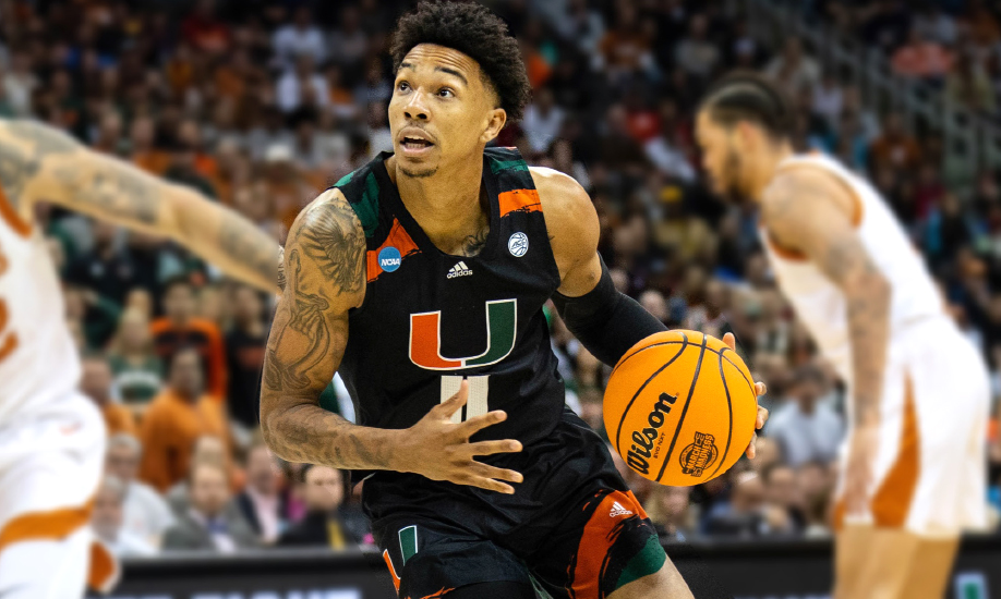 Hurricanes guard Jordan Miller, who earned second-team All-ACC recognition